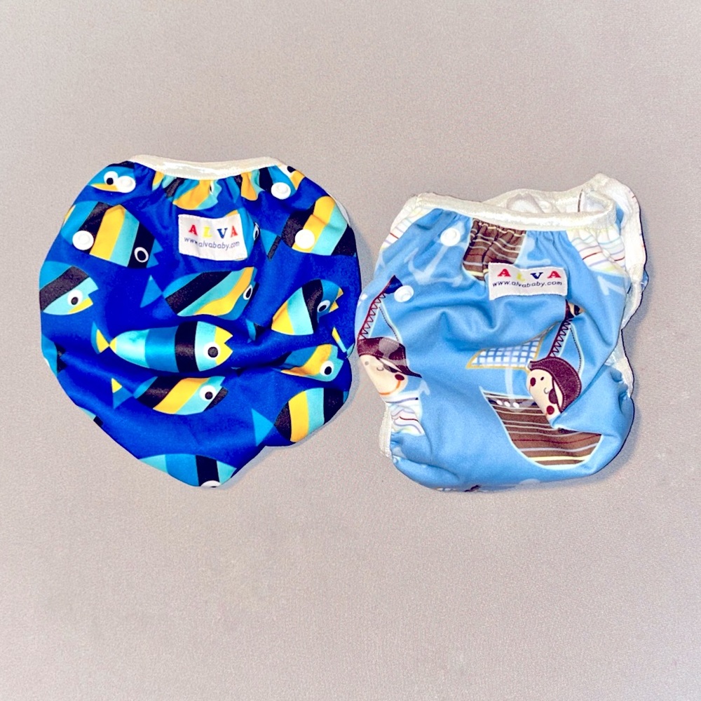 🌼3/$15! Lot of two swim diaper covers for baby